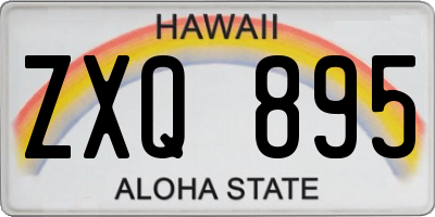 HI license plate ZXQ895