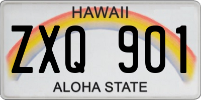 HI license plate ZXQ901