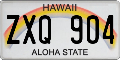HI license plate ZXQ904