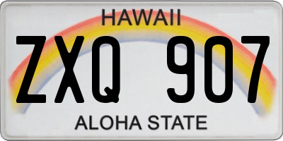 HI license plate ZXQ907