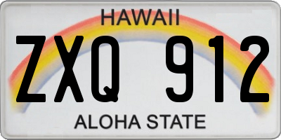HI license plate ZXQ912