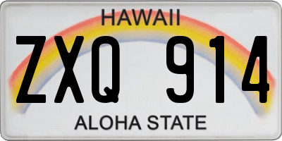 HI license plate ZXQ914