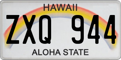 HI license plate ZXQ944