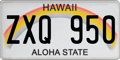 HI license plate ZXQ950