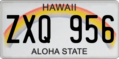 HI license plate ZXQ956
