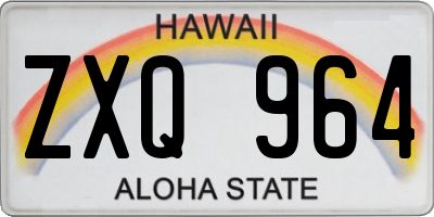 HI license plate ZXQ964