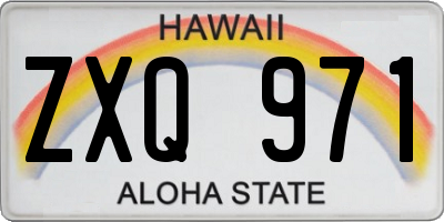 HI license plate ZXQ971