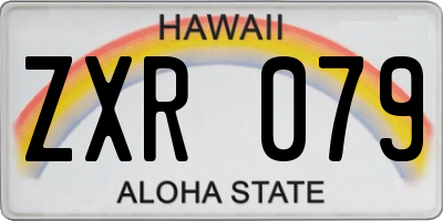 HI license plate ZXR079