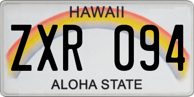 HI license plate ZXR094