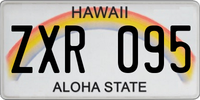 HI license plate ZXR095