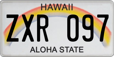 HI license plate ZXR097