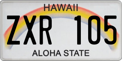 HI license plate ZXR105