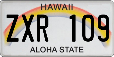 HI license plate ZXR109