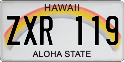 HI license plate ZXR119