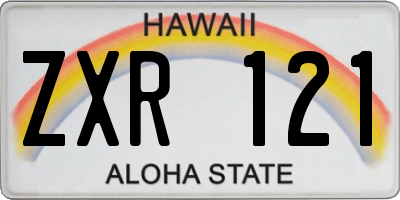 HI license plate ZXR121