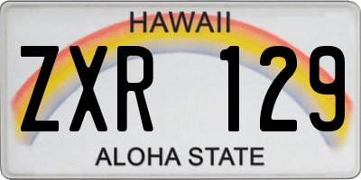 HI license plate ZXR129