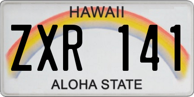 HI license plate ZXR141