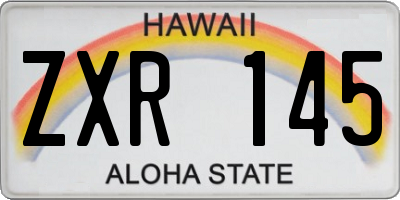 HI license plate ZXR145