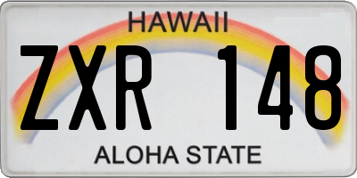 HI license plate ZXR148