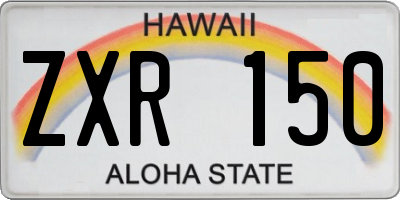 HI license plate ZXR150