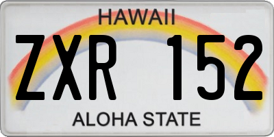 HI license plate ZXR152