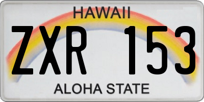 HI license plate ZXR153