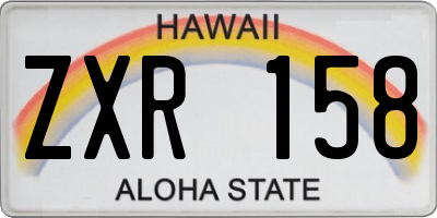 HI license plate ZXR158