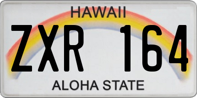 HI license plate ZXR164