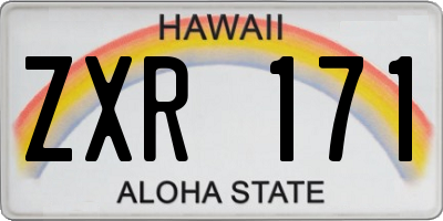 HI license plate ZXR171