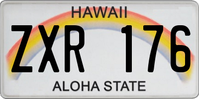 HI license plate ZXR176