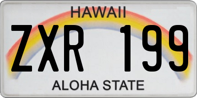 HI license plate ZXR199