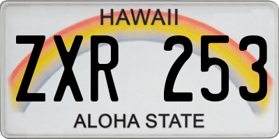 HI license plate ZXR253