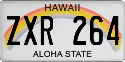 HI license plate ZXR264
