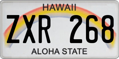 HI license plate ZXR268