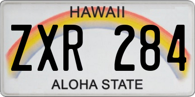 HI license plate ZXR284