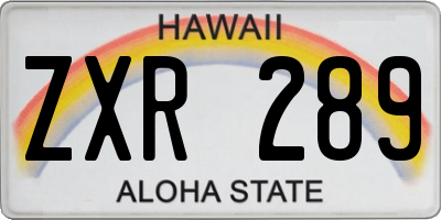 HI license plate ZXR289