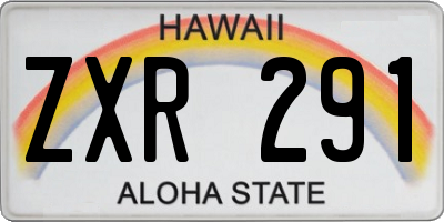 HI license plate ZXR291