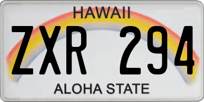 HI license plate ZXR294