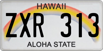 HI license plate ZXR313