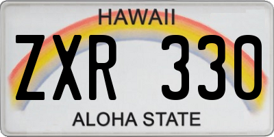 HI license plate ZXR330