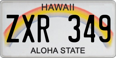 HI license plate ZXR349