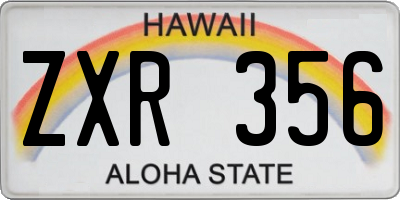HI license plate ZXR356