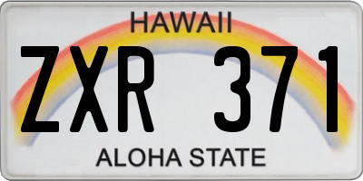 HI license plate ZXR371