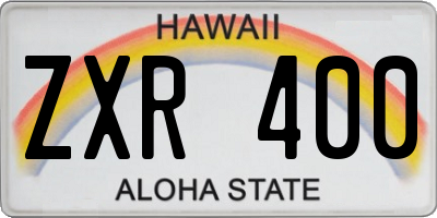 HI license plate ZXR400