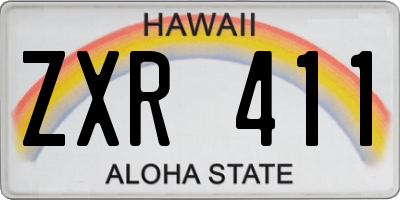 HI license plate ZXR411