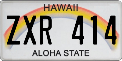 HI license plate ZXR414