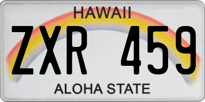 HI license plate ZXR459