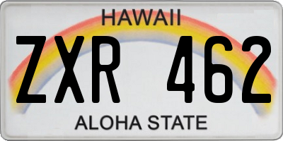 HI license plate ZXR462