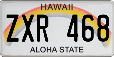 HI license plate ZXR468