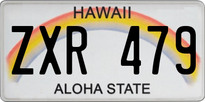 HI license plate ZXR479